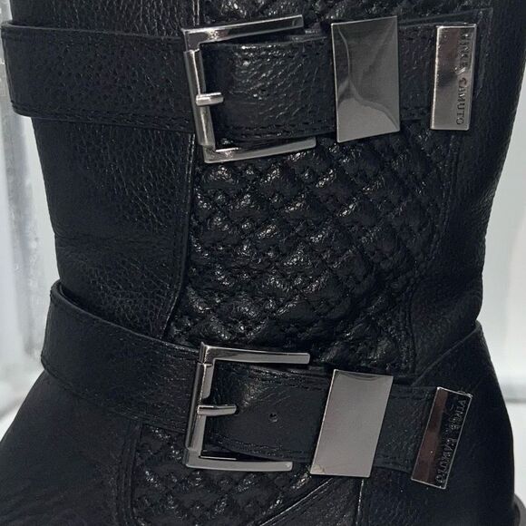 Vince Camuto Woman’s Welton Riding Mid Calf Side Zipper Leather Boots - Picture 4 of 13